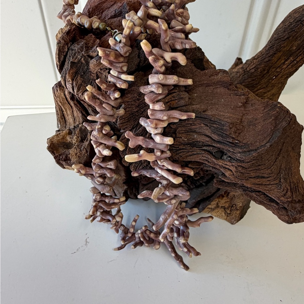 Natural purple branch Coral Necklace